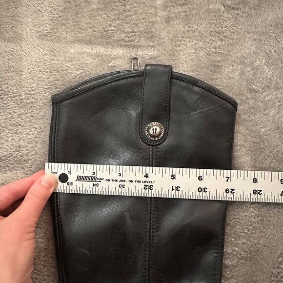 Black Leather Knee-High Boots - Picture 9 of 10